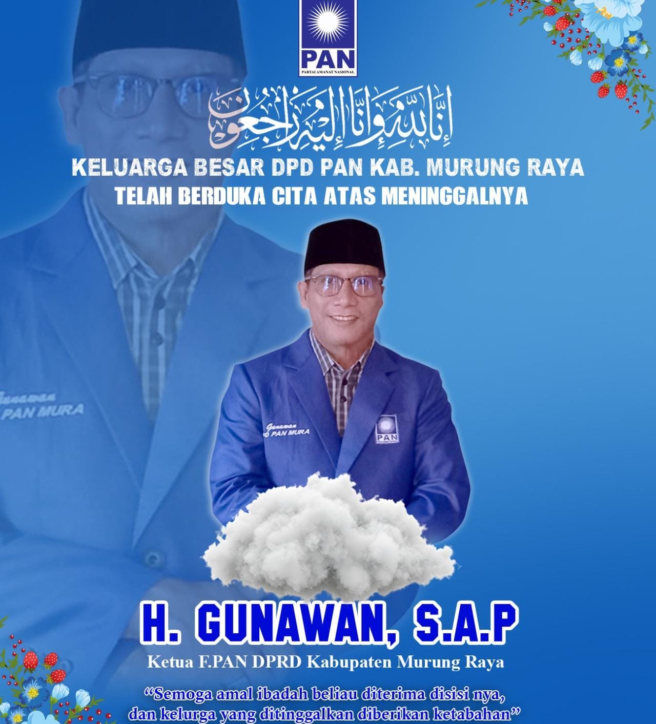 DPRD Murung Raya Berduka, H Gunawan Tutup Usia