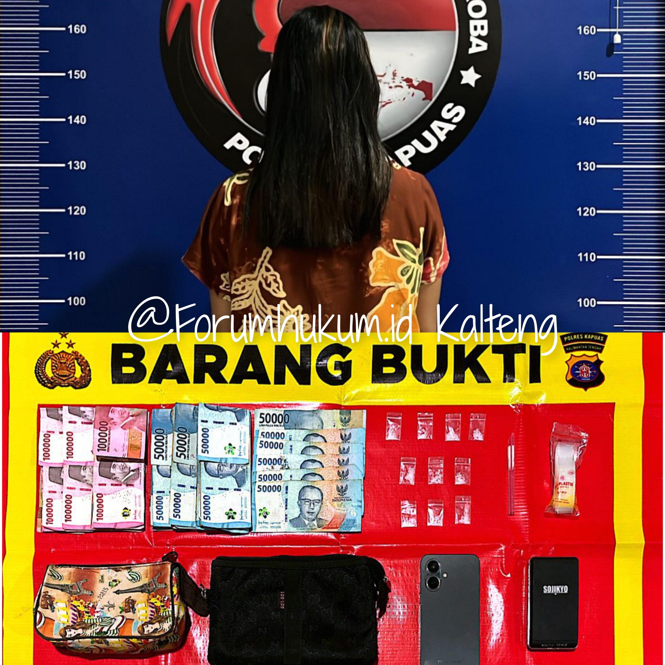 Geger Timpah ! 10 Paket Diduga Sabu Disita, Perempuan 27 Tahun dan Uang Tunai Rp 6,3 Juta Diamankan