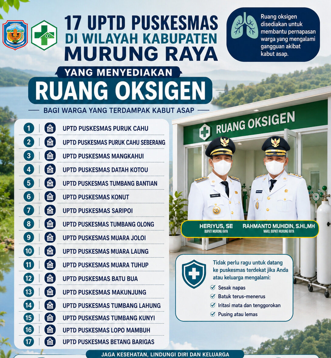 Peduli Kesehatan Warga, 17 Puskesmas di Mura Kini Dilengkapi Ruang Oksigen