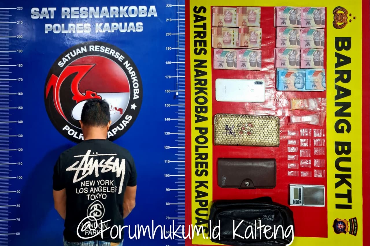 Jejak Peredaran Sabu di Sei Teras Terendus, B Diamankan Dengan 18 Paket dan Rp 7 Juta